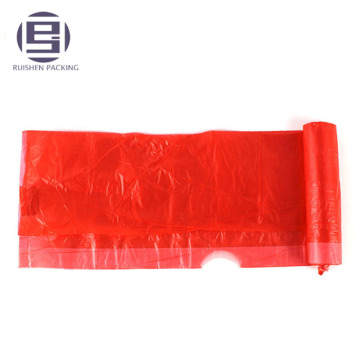 Drawstring plastic trash car garbage bag on roll